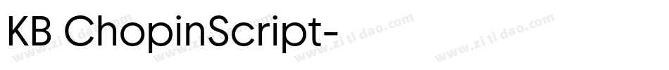 KB ChopinScript字体转换